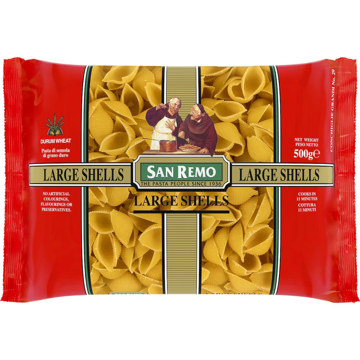 San Remo Dry Pasta Large Shells #29 500g