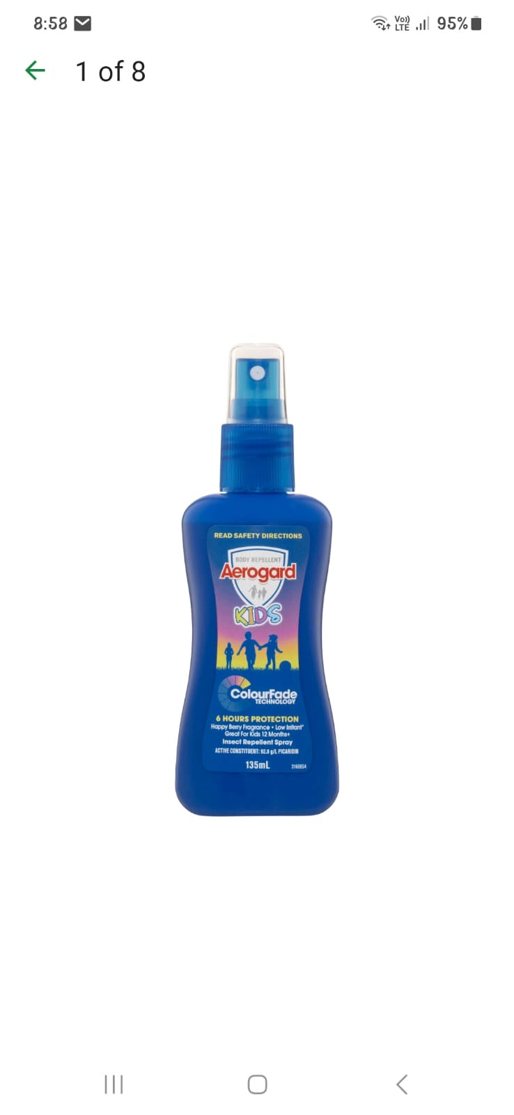 Aerogard Repellent for Kids Pump 135ml