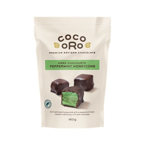 Coco Oro Dark Chocolate & Mint Honeycomb 160g