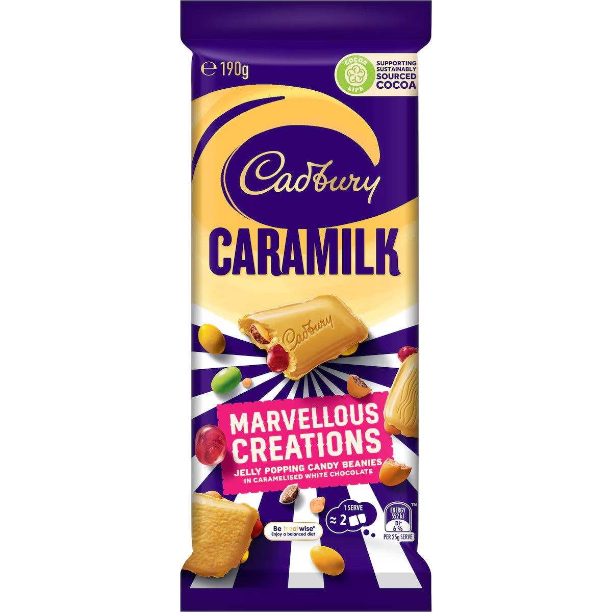 Cadbury Caramilk Marvellous Creations Chocolate Block 190g