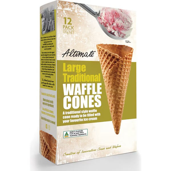 Altimate Waffle Cones 170g 12pk