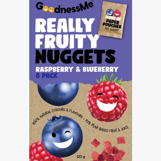 Goodness Me Really Fruity Nuggets Raspberry & Blueberry 120g