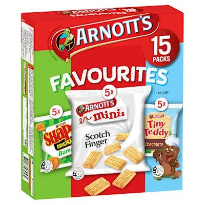 Arnotts Favourites Multipack 375g 15pk