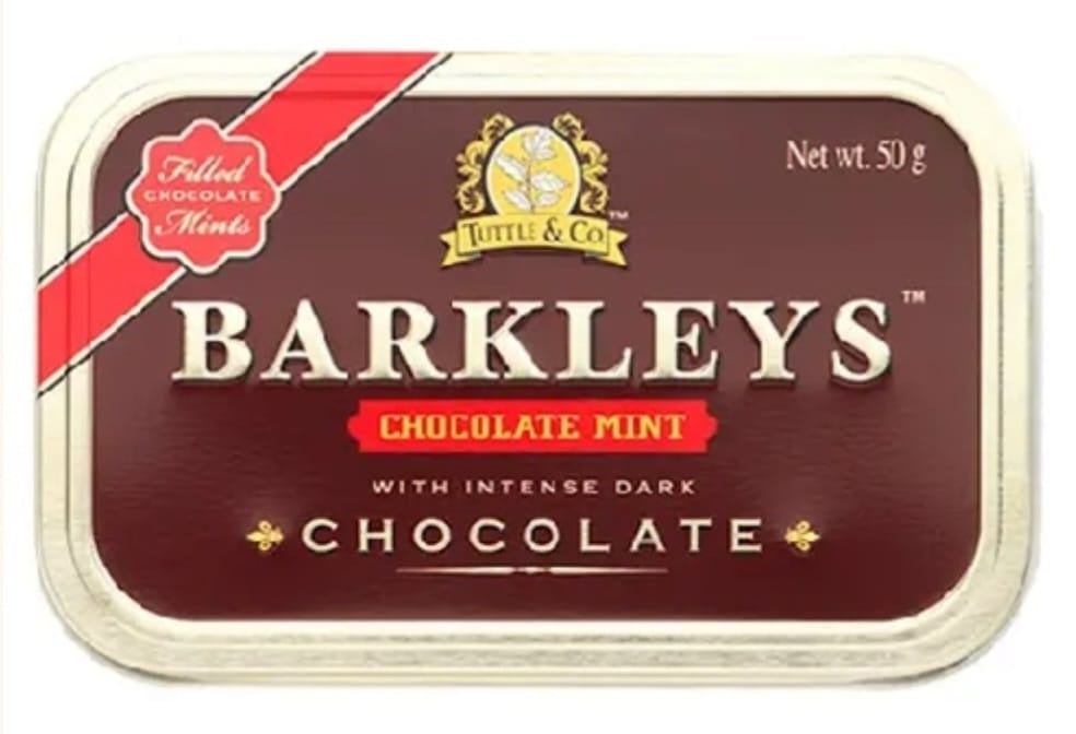 Barkleys Chocolate Mints Tin 50g