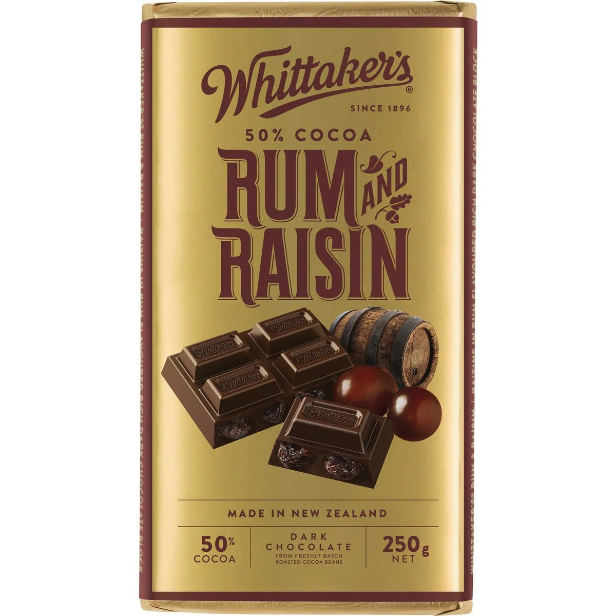 Whittakers Rum & Raisin Chocolate 250g