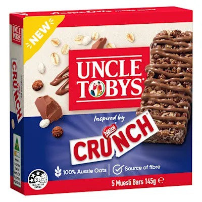 Uncle Tobys Museli Bars Crunch 145g 5pk