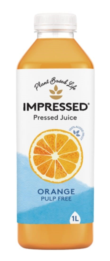 Impressed Orange Juice Pulp Free 1L