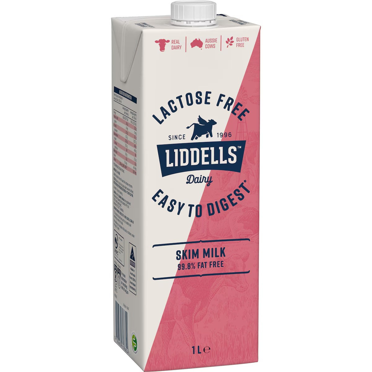 Liddells Milk Skim Lactose Free 1L