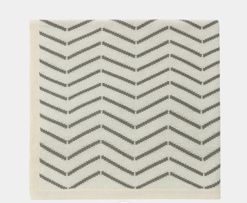 Knit Chevron Blanket