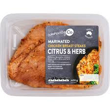 Community Co Chicken Breast Steaks Citrus & Herb Frozen 400g