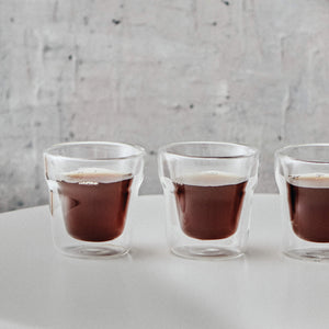 S&P Brew Crinkle Espresso Glass Set Double Wall 85ml 8pk