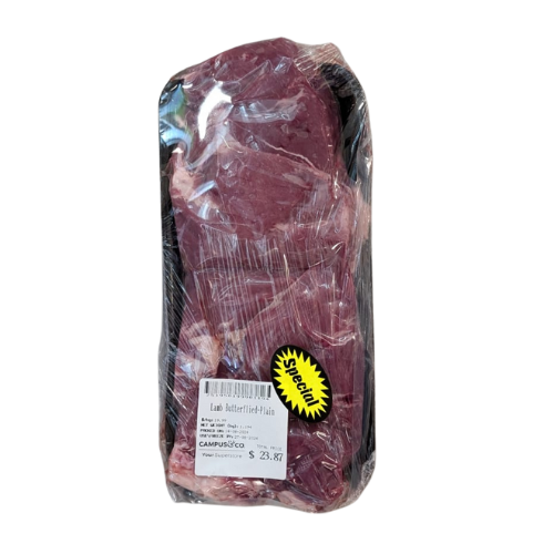 Lamb Leg Butterflied Plain p/kg *FROZEN*