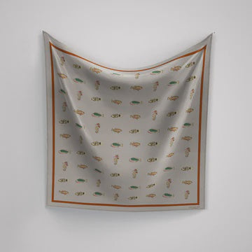 Panache Scarf School of Style in Beige & Rust