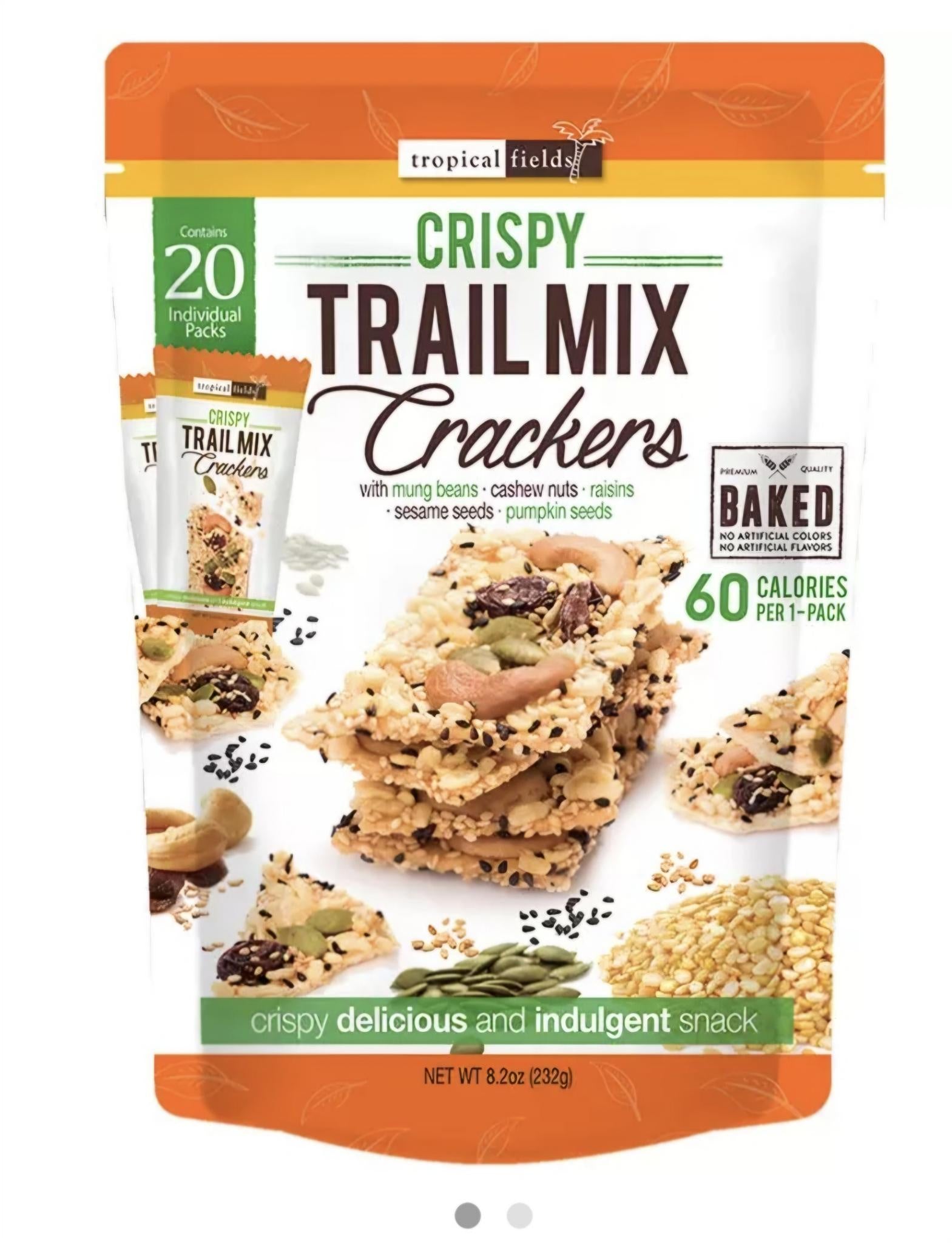 Tropical Fields Crispy Trail Mix Crackers 232g 20pk