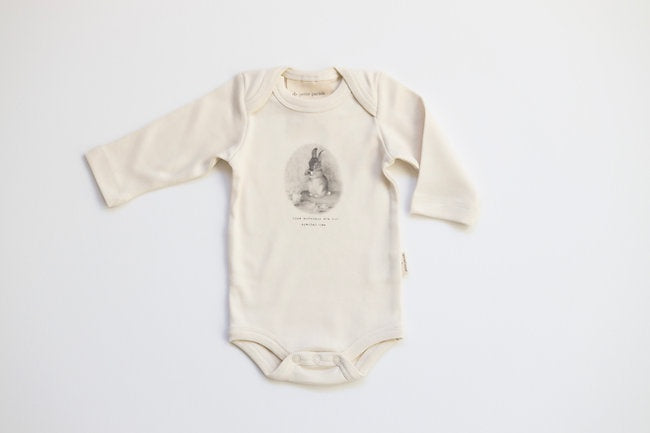 'Slow Mornings are our Special-Tea' Organic Knit Bodysuit  Size NB