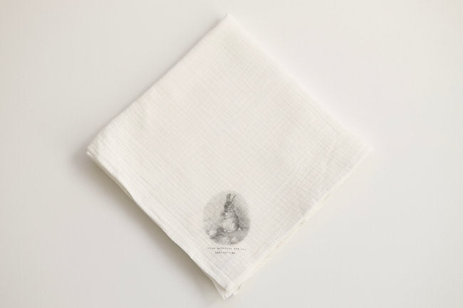 Extra Large 'Slow mornings are our special-tea' Swaddle Blanket/Wrap