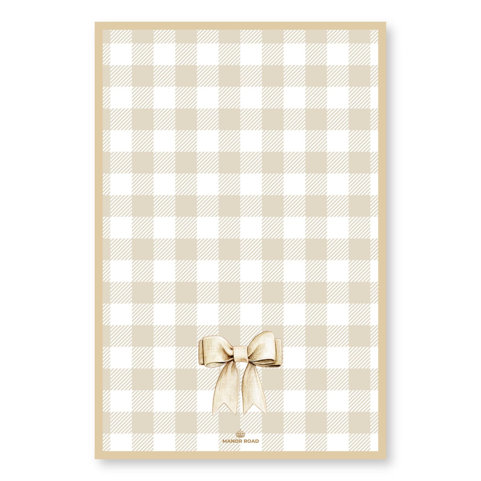 Manor Road Microfiber Tea Towel Gingham Bow