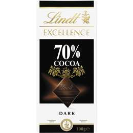 Lindt Excellence 70% Cocoa Dark Chocolate 100g