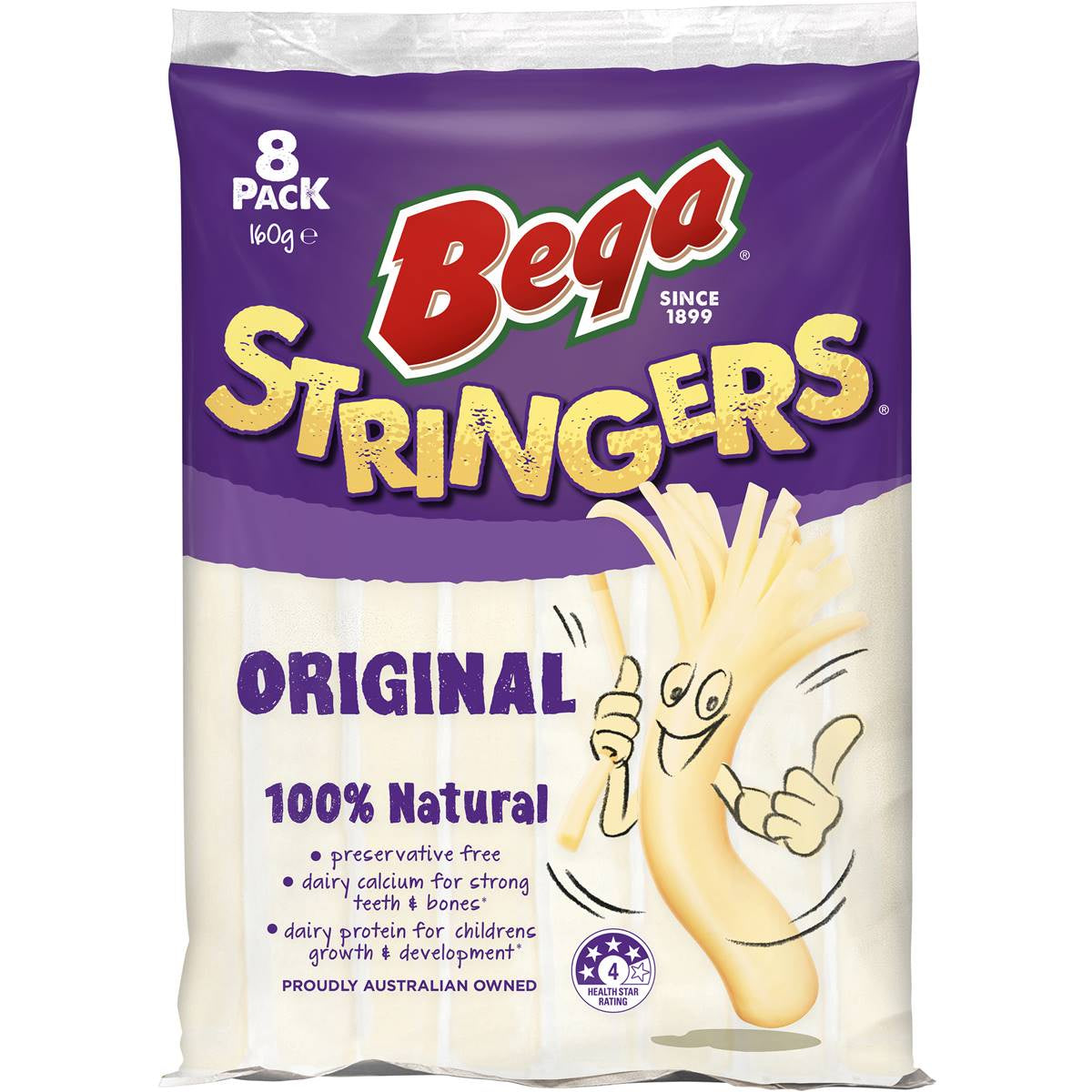 Bega Cheese Stringers 8pk 160g