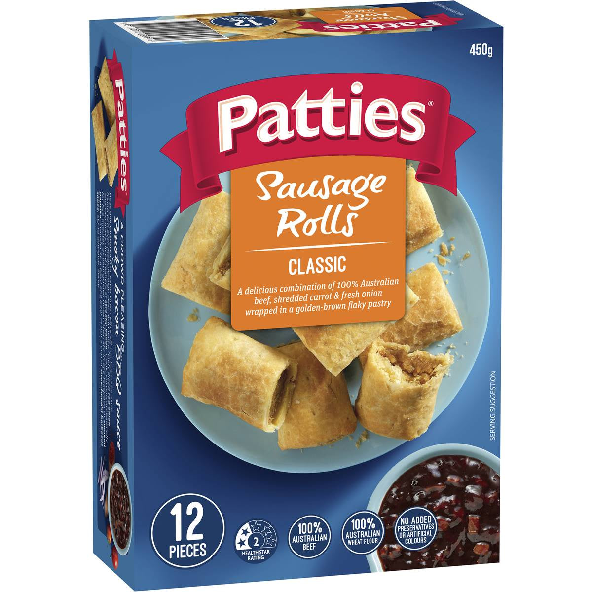 Patties Sausage Rolls 12pk 450g