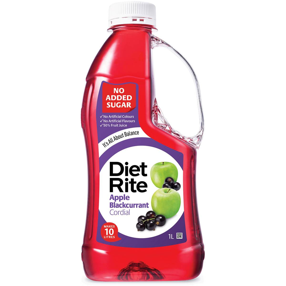 #Diet Rite Apple Blackcurrant Cordial 1L