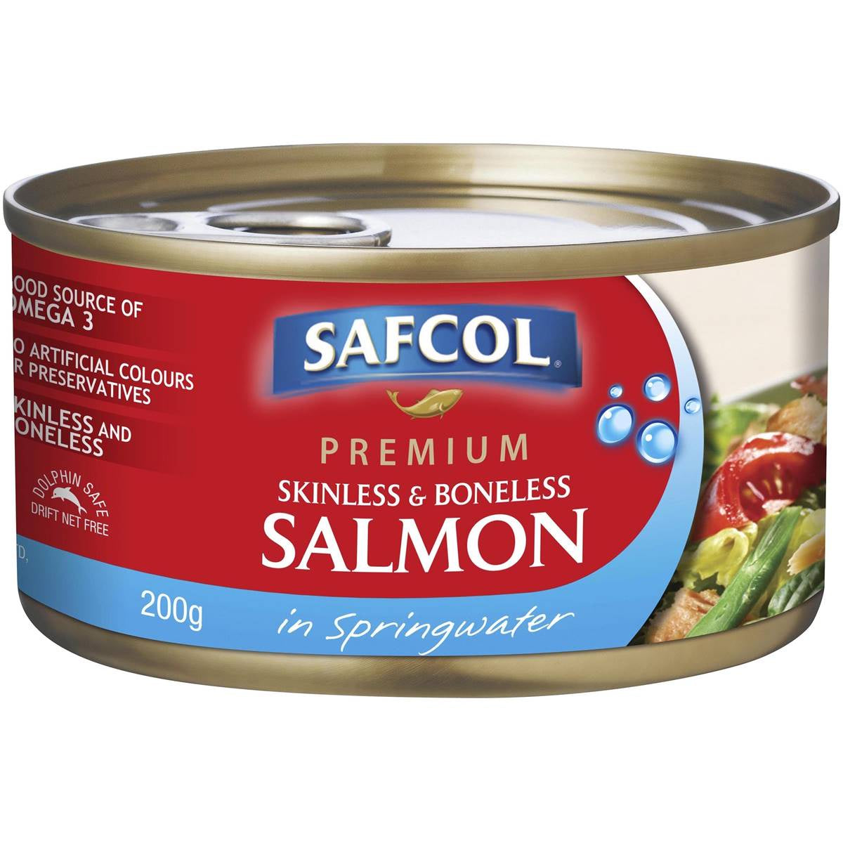 Safcol Salmon Premium Skinless & Boneless in Springwater 200g