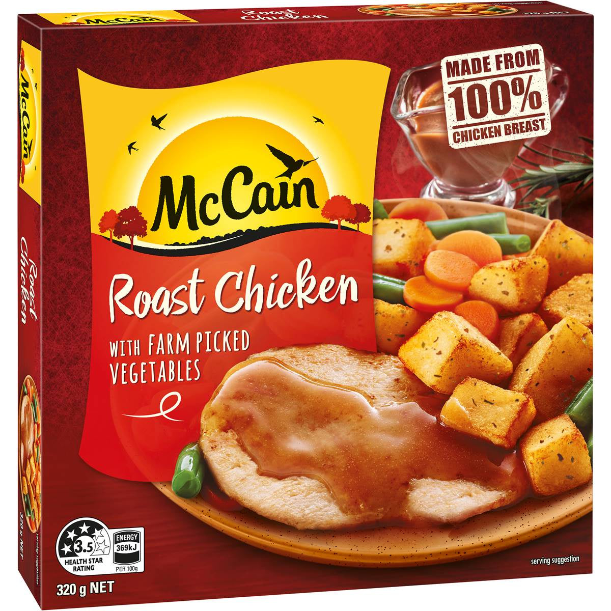 McCain Dinner Roast Chicken Frozen Meal 320g