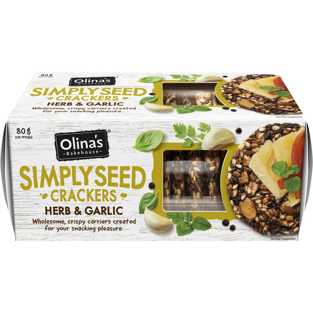 #Olinas Simply Seed Crackers Herb & Garlic 80g