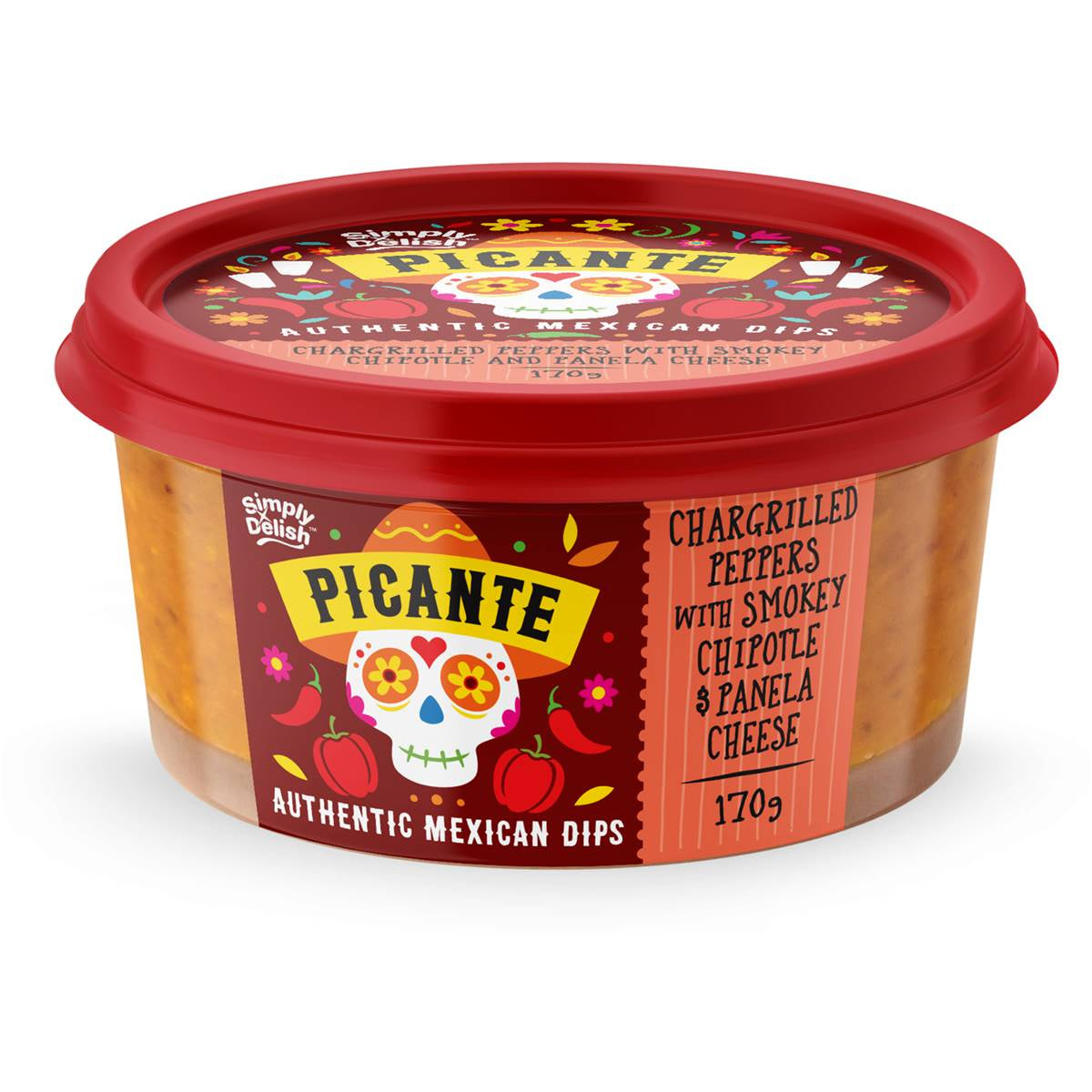 Picante Chargrilled Peppers Smoky Chipotle & Panela Cheese Dip 170g