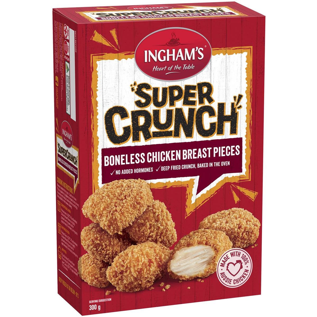 Inghams Super Crunch Boneless Chicken Breast Pieces 300g