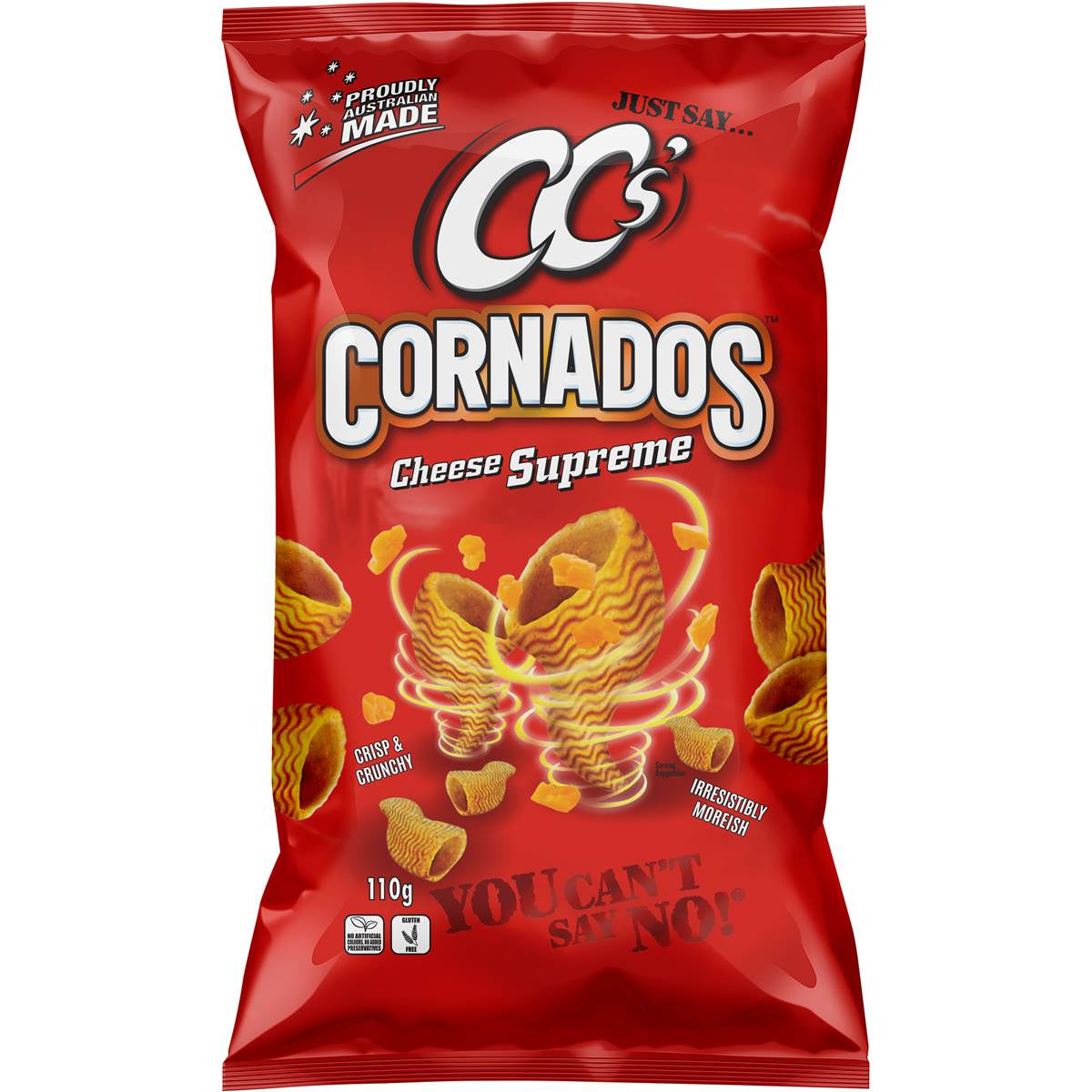 #CCs Cornados Corn Chips Cheese Supreme 110g