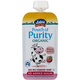 Jalna Yoghurt Pouch Organic Strawberry 100g