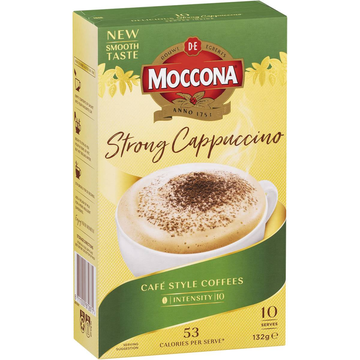 Moccona Coffee Sachets Strong Cappuccino 10pk