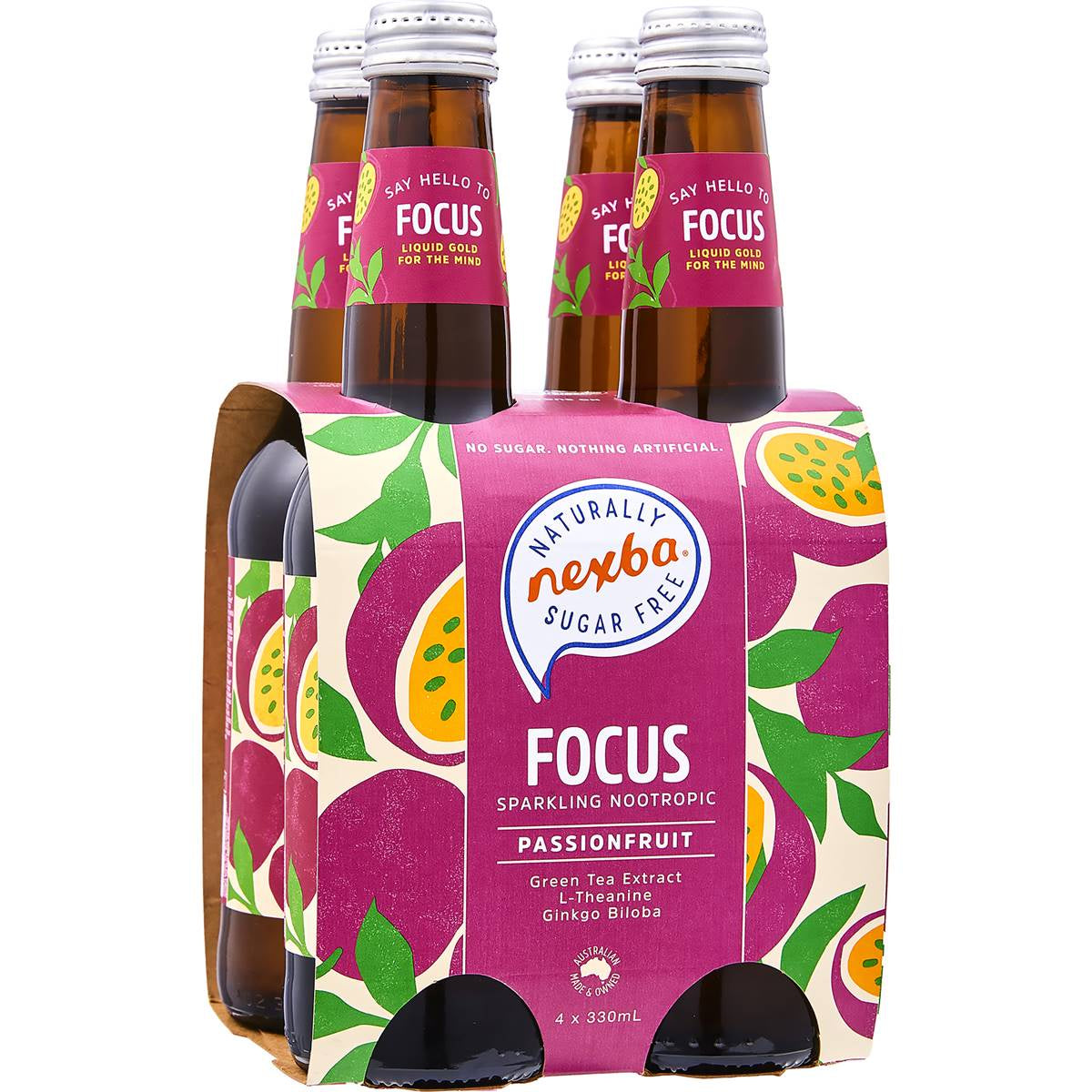 Nexba Nootropics Focus Passionfruit 330ml 4pk