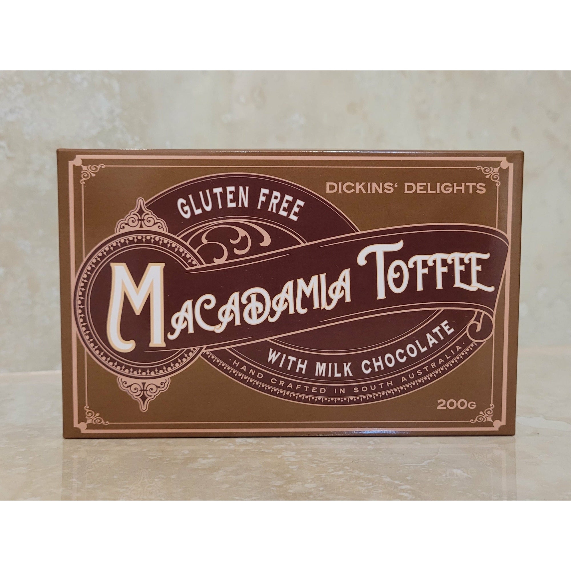 Dickins Delights Macadamia Toffee With Milk Chocolate 200g