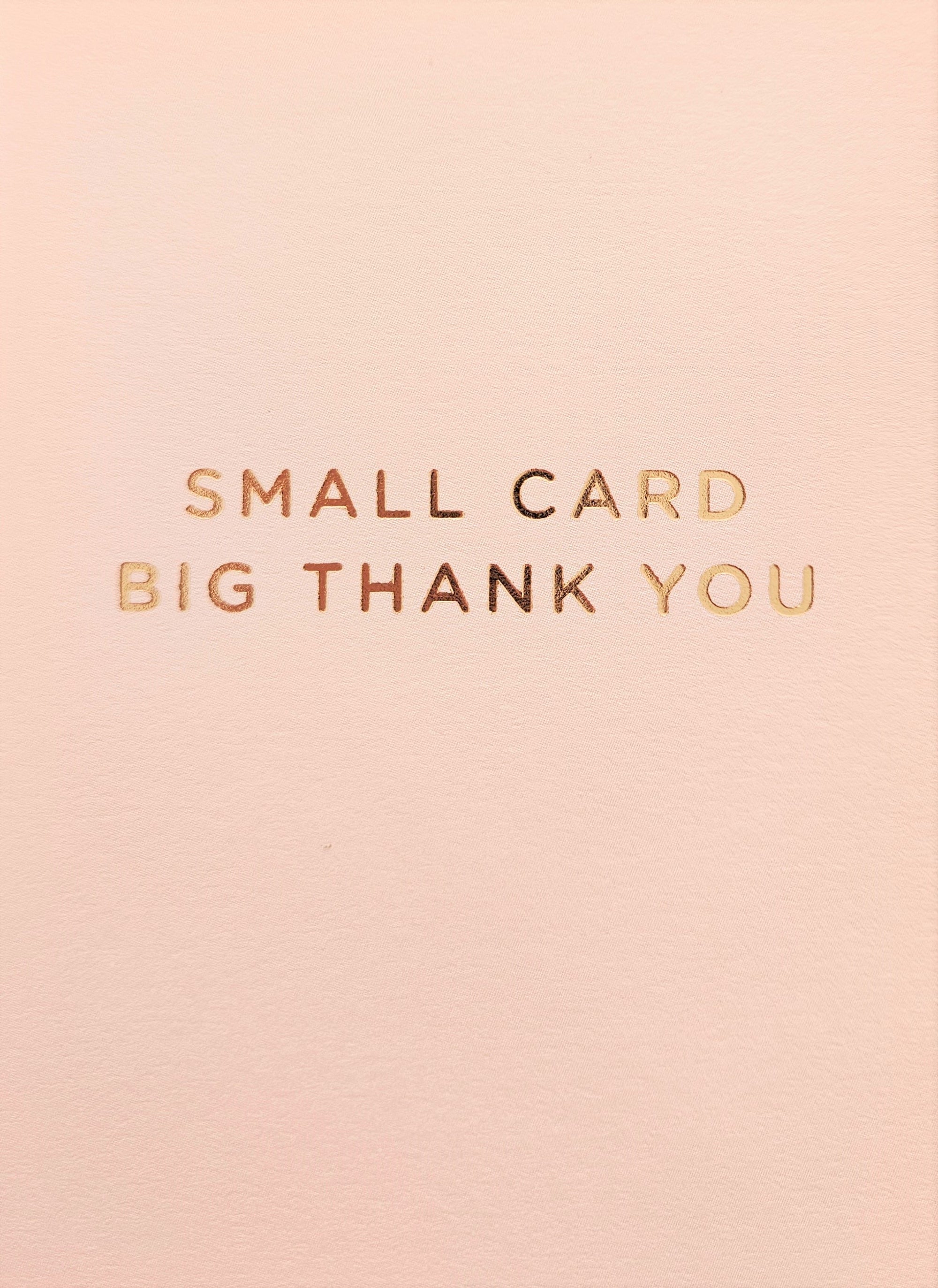 Small card Big thank you/ Pink