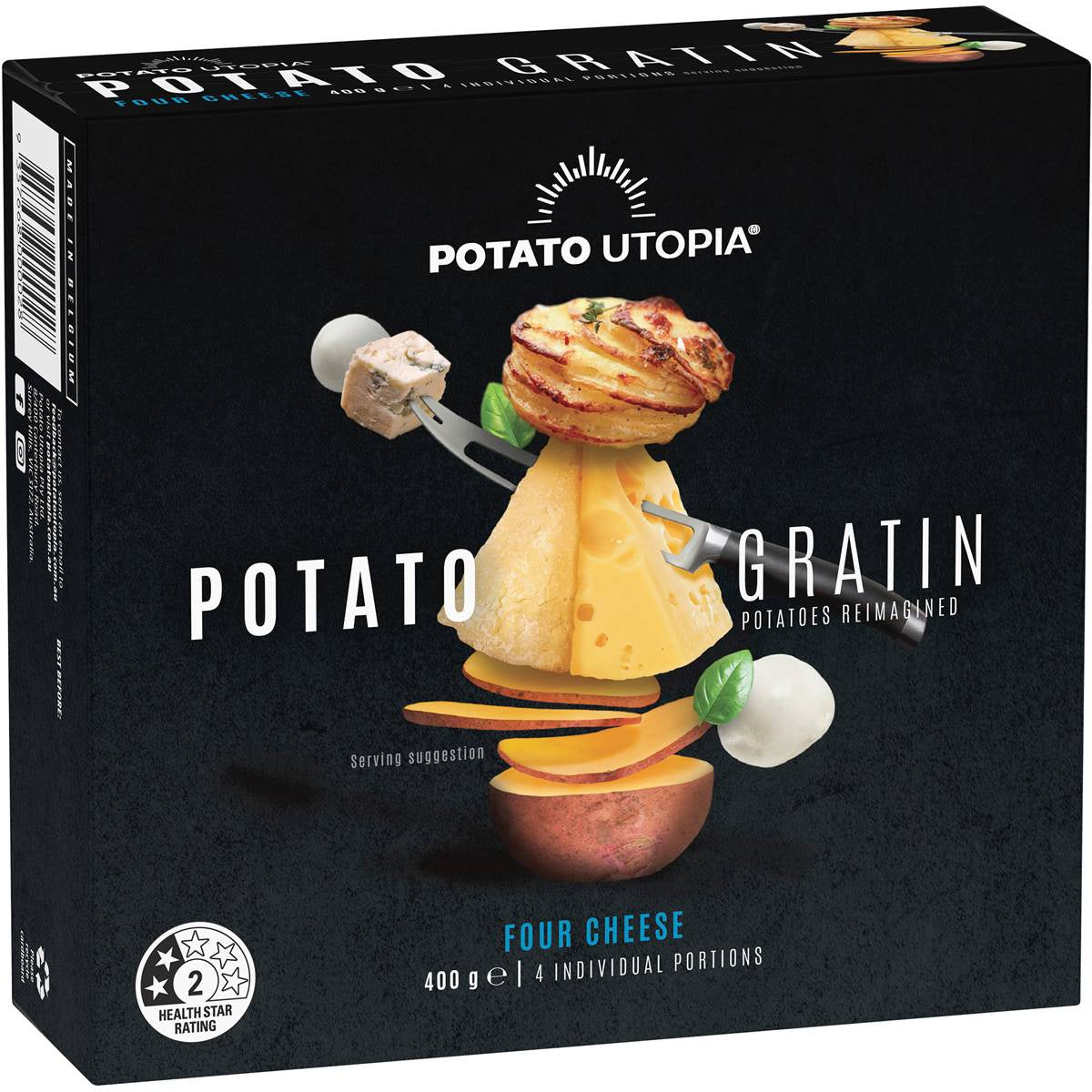 Potato Utopia Four Cheese Potato Gratin 400g 4pk