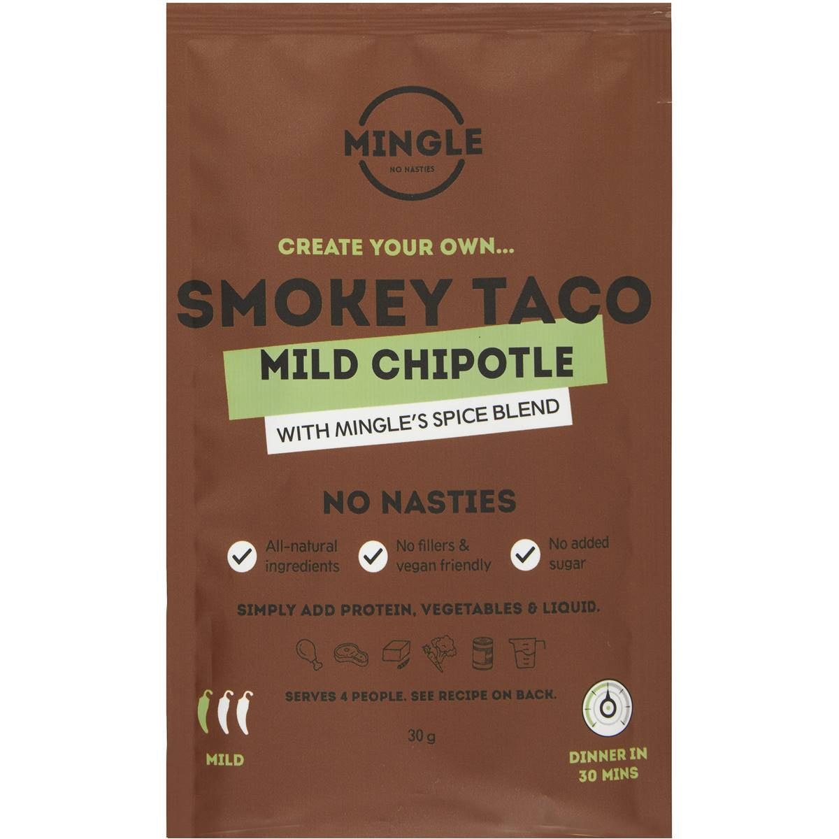 Mingle Smokey Taco Mild Chipotle Spice Blend 30g