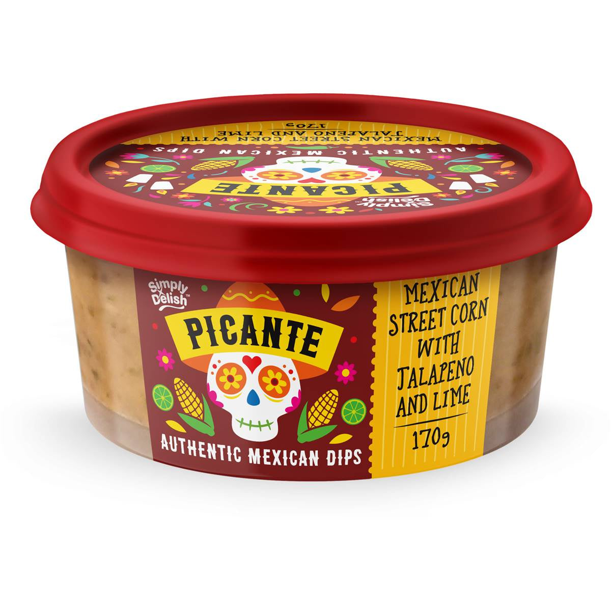 Picante Mexican Street Corn With Jalepeno & Lime Dip 170g