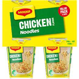 Maggi Instant Cups Chicken Noodles 4 Pack