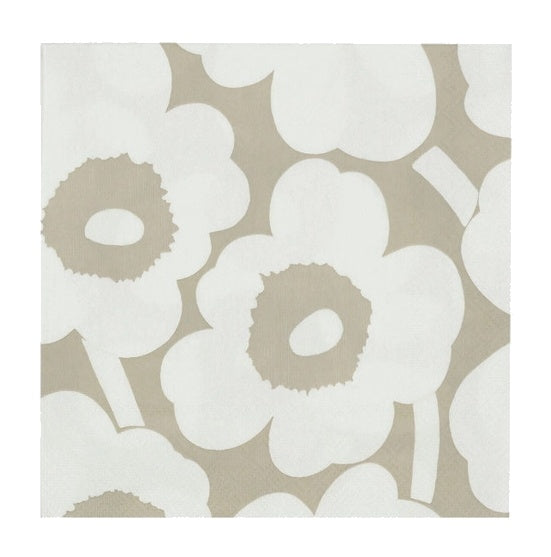 Marimekko Unikko Linen/White Luncheon Serviette