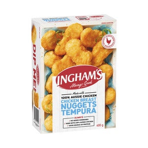 Inghams Chicken Breast Nuggets Tempura 400g