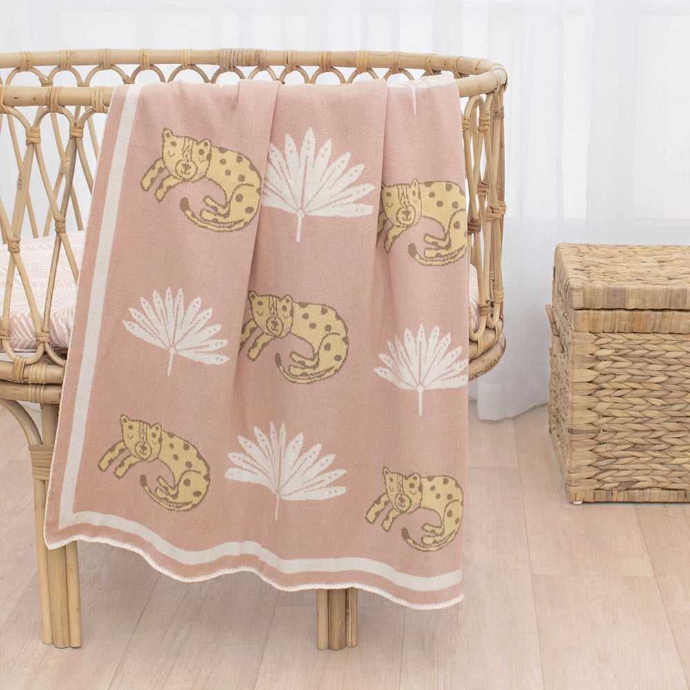 Knitted Pram Blanket | Tropical Mia