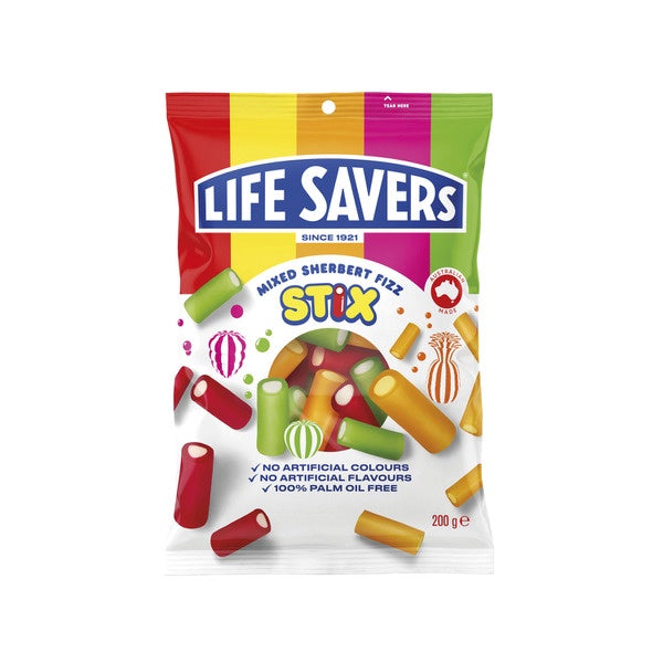 Lifesavers Mixed Sherbert Fizz Stix 200g