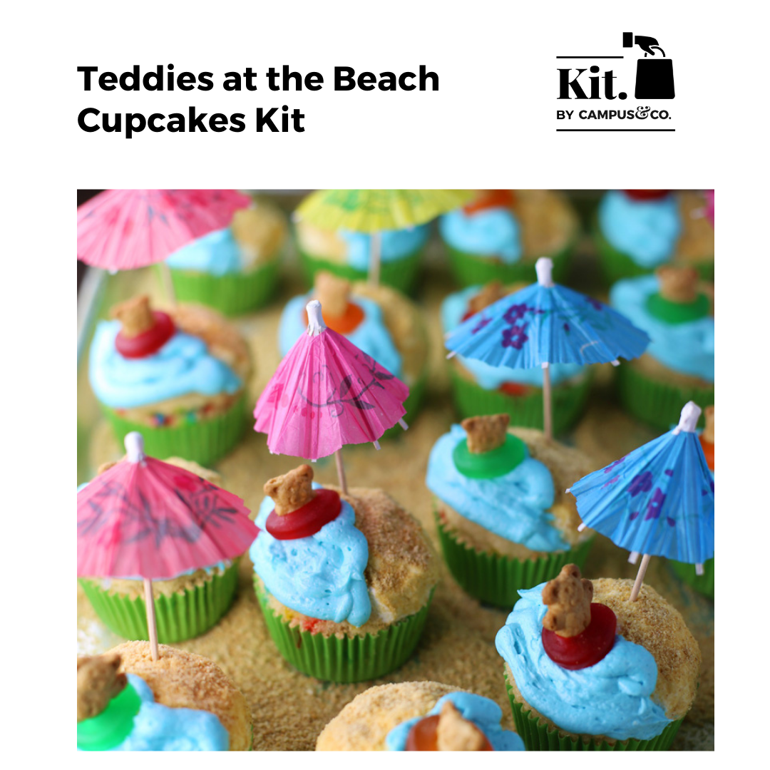 Teddies at the Beach Cupcakes