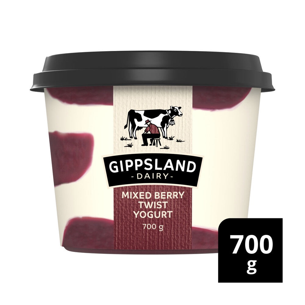 Gippsland Dairy Mixed Berry Twist Yoghurt 700g