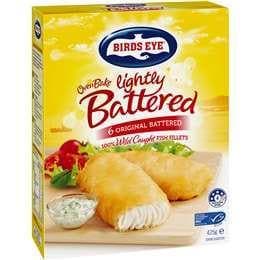 Birds Eye Battered Frozen Fish Fillets 6pk 425g