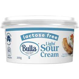 Bulla Sour Cream Light Lactose Free 200g