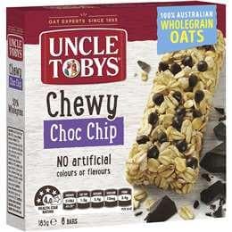 Uncle Tobys Muesli Bars Choc Chip 185g