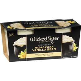 Wicked Sister Rice Pudding Vanilla Bean 2x170g